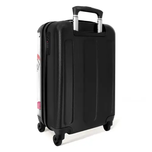 Flamingo feestje Koffer - NBS - Handbagage middel -achterkant