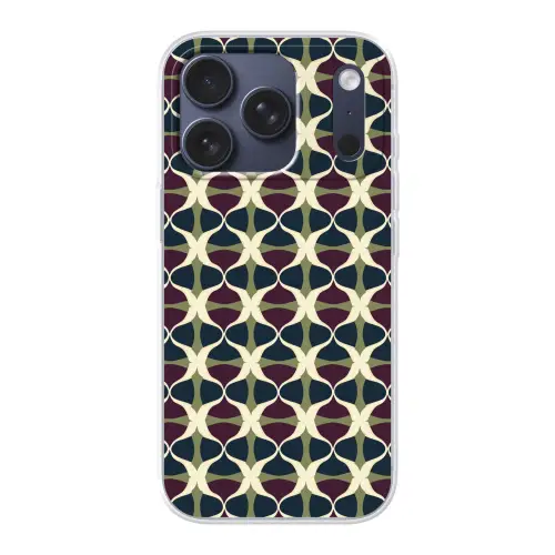 Abstract - Retro - Kleurrijk Telefoonhoesje iPhone 17 Pro klein 878 -3d