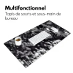 Springen - Paard - Zwart - Wit Muismat XXL klein -zsfeer4_frans