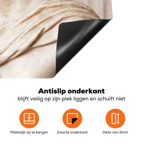 Klassiek - Marmer - Wijn Inductie beschermer vinyl 3mm klein -zzzzzzz-td-onderkant