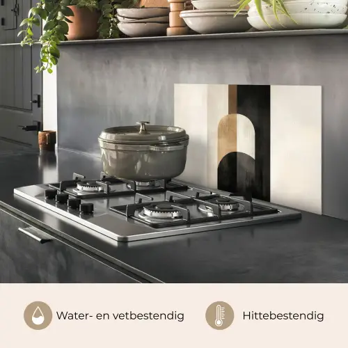 Geometrische - Vormen - Wit keuken achterwand spatscherm klein -usp_NL