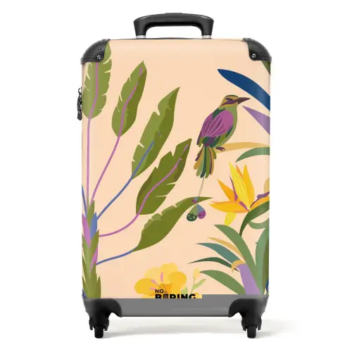 Summer memories - Tropische vogel tussen exotische planten NBS - Handbagage koffer - Kinderen Unisex middel -productfoto_recht