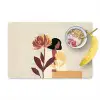 Vrouw - Minimalistisch - Bloem Placemat vinyl groot -zzzproduct_Kitchenyeah-website