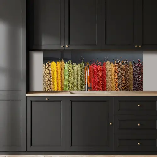 Specerijen - Kruiden - Banen - Regenboog keuken achterwand 2 middel -sfeer1