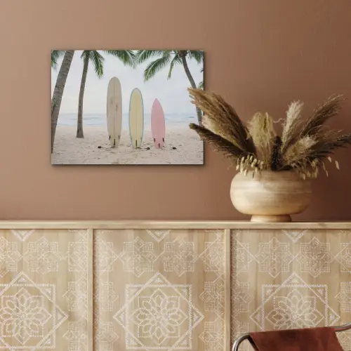 Surfboard - Palmbomen - Kleurrijk PET vilt klein -sfeer4