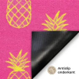 Ananas - Trendy - Roze Deurmat klein 898 -antislip_NL