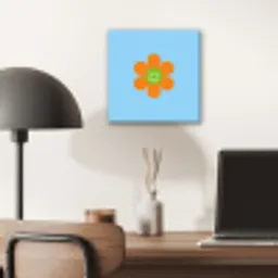 Bloem - Smiley - Kleurrijk aluminium wit klein -sfeer5