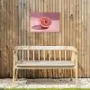 Grapefruit - Roze - Disco - Shiny Tuinposter op houten frame 2 cm dik klein -sfeer4
