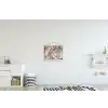 Binnenkant van een geode uit de natuur met groene en oranje kleuren textielposter latten blank klein -kinderkamer
