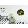 Hert - Gewei - Gras - Natuur - Dieren - Groen Wandcirkel aluminium klein -kinderkamer