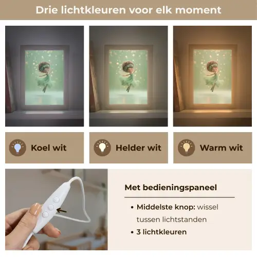 Fee - Groen - Sprookje - Sterren Light Box met kabel klein -USP_lichtkleurNL