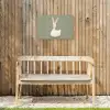 Eend - Konijnoren - Grijs Tuinposter op houten frame 2 cm dik klein -sfeer4