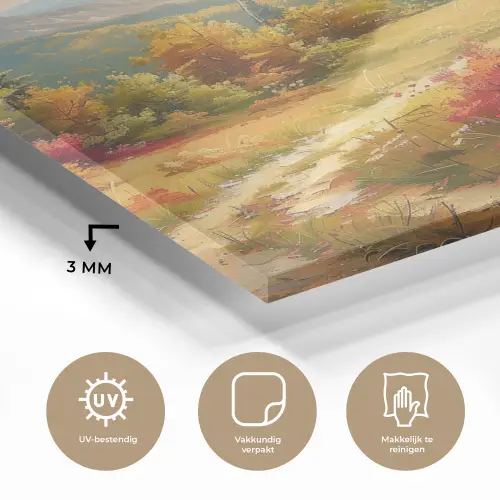 Landschap - Illustratie - Natuur plexiglas 5mm klein -sfeer2