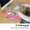 Tekst - Be cool or leave - Roze - Giraffenprint Muismat XXL klein -sfeer3