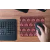 Bloemen - Waaier - Paars muismat rubber klein 262 -toetsenbord