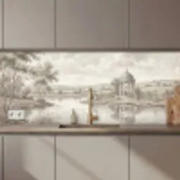 Landschap - Water - Natuur - Sepia keuken achterwand 2 middel zz_3dshopping
