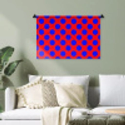 Dots - Klassiek - Rood Wandkleed katoen klein 269 -sfeer7