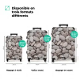 Kiezels - Stenen - Grijs NBS - Handbagage koffer - Volwassenen Unisex middel zzzzzzVergelijking_3FR