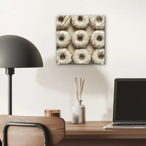 Donuts - Chocolade - Wit - Beige plexiglas 5mm klein -sfeer6