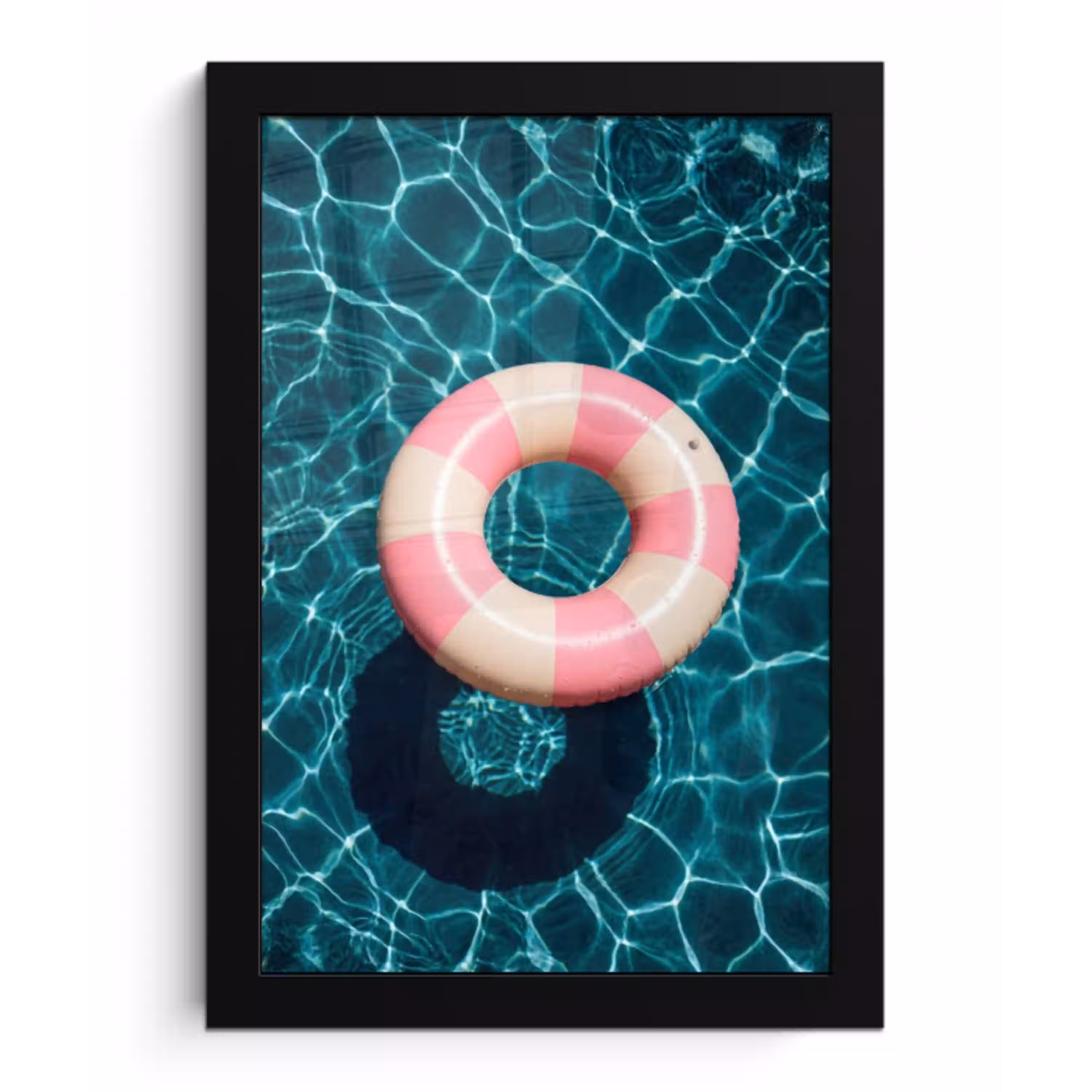 Drijvend - Zwemband - Water fotolijst zwart zonder passe partout klein -3d