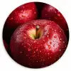 Rood - Appels - Fruit Wandcirkel plexiglas klein -3d