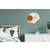 Zon - Abstract - Takken - Oranje Wandcirkel aluminium klein -slaapkamer