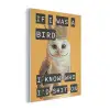 Geel - Uil - Vogel - Decoratie PET vilt klein -3d