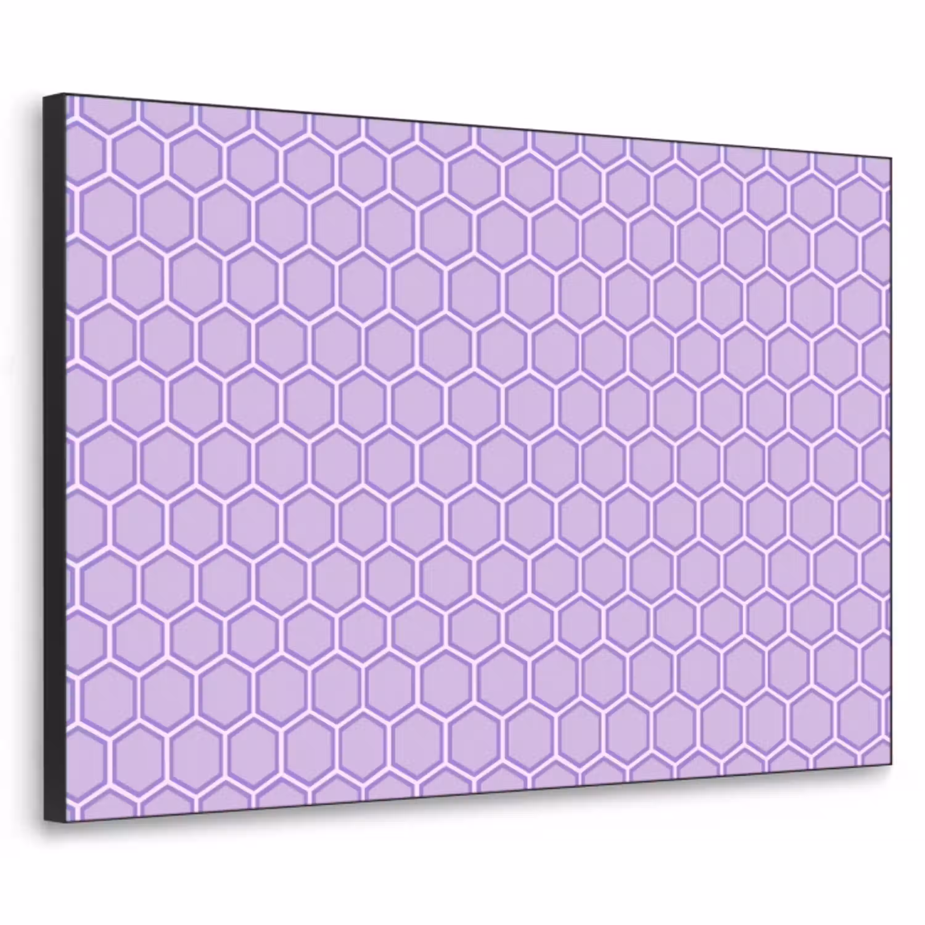 Paars - Geometrisch - Honeycomb - Bijenraat - Patroon Textielframe zwart klein 947 -3d