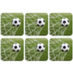 Voetbal - Goal - Net - Sport onderzetter kurk middel -zkaufland3dotto