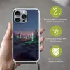 Cactus - Lichtzuilen - Zonsondergang Hoesje iPhone 16 Pro Max met koord klein -sfeer2_NL