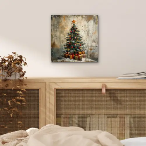 Kerstboom - Vintage - Kerst - Cadeau aluminium wit klein -sfeer3
