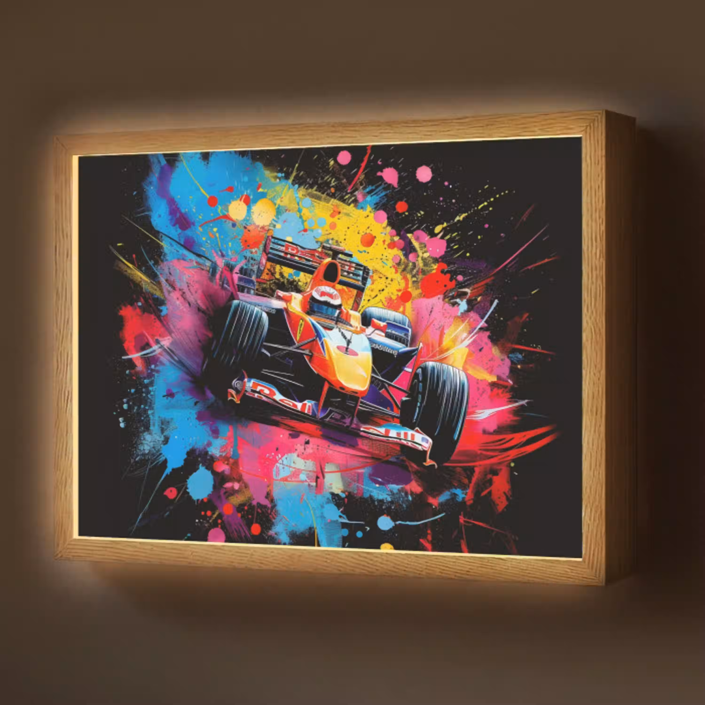Graffiti - Sport - Auto - Formule 1 - Autosport Light Box met batterij (Wandlamp) middel -z3d_website