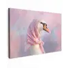 Zwaan - Sjaaltje - Pastelwolken canvas 2cm klein -z3d