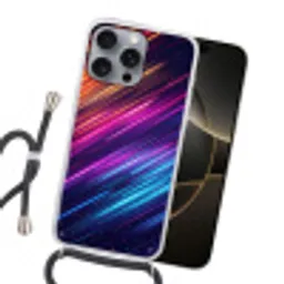 Snelheid - Kosmos - Kleurrijk Hoesje iPhone 16 Pro Max met koord klein -sfeer1