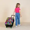 Monsters, bloemen en ijsje patroon Kinderkoffer - Zwart klein -sfeer1