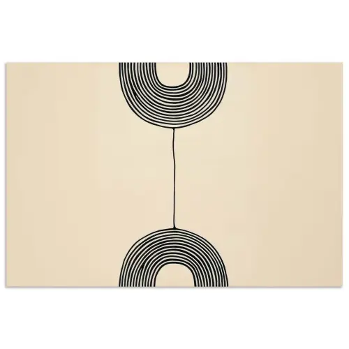 Geometrische bogen - Minimalistisch - Symmetrisch poster papier klein -3d