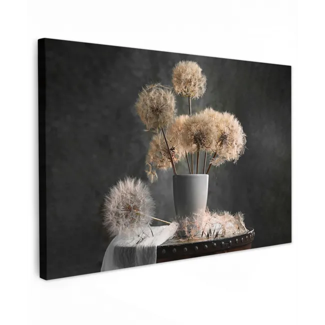 Bloemzaden - Paardenbloem- Vaas - Stilleven - Boeket canvas 2cm klein -z3d