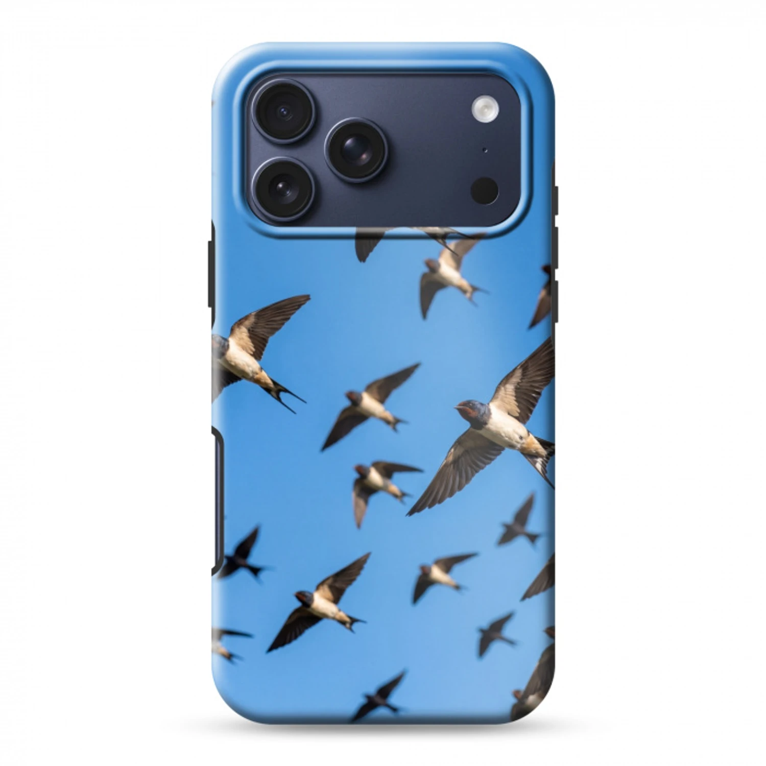 Zwaluwen - Vliegen - Blauw Toughcase MagSafe Apple iPhone 17 Pro Max klein -3d