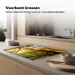 Bos - Beek - Zonlicht - Natuur - Groen Inductie beschermer vinyl 3mm klein -sfeer1