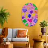 Edelstenen - Vormen - Hartje - Kleurrijk Wandcirkel Ovaal Glas middel -sfeer4
