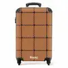 Ruitpatroon met visgraatlijnen in bruin en zwart NBS - Handbagage koffer - Kinderen Unisex middel -productfoto_recht
