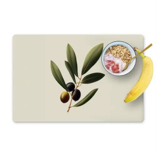 Olijftak - Donkergroen - Olijven Placemat vinyl groot -zzzproduct_Kitchenyeah-website