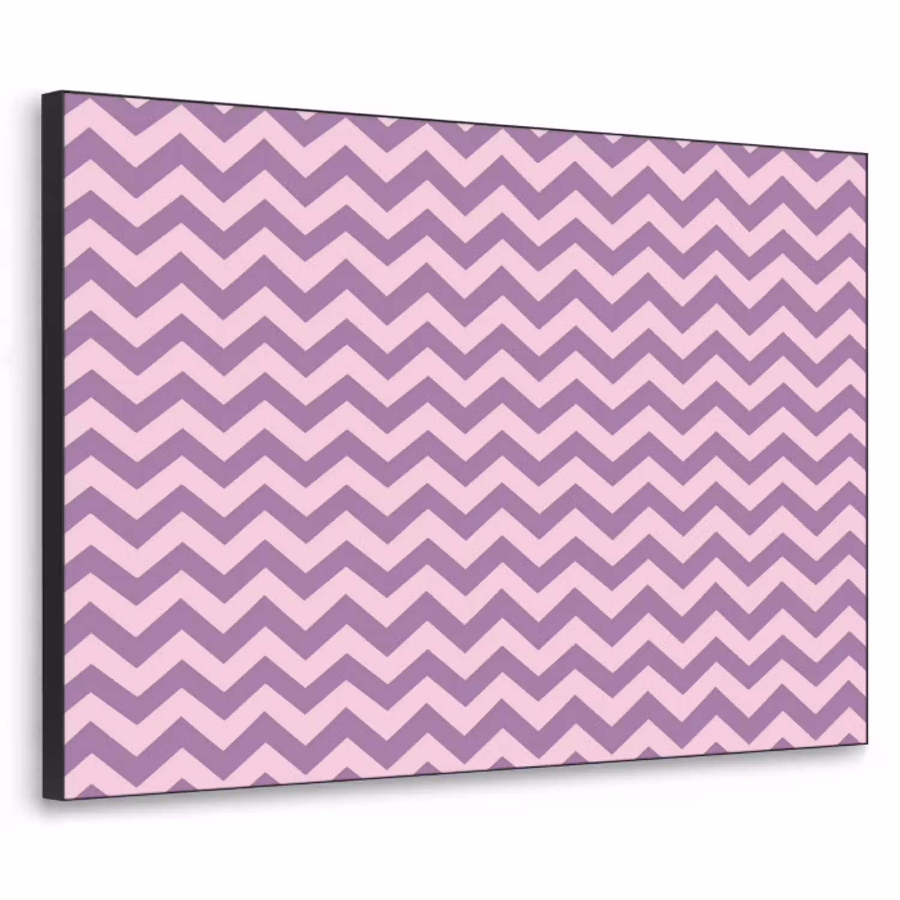Paars - Roze - Geometrisch - Chevron - Zigzag - Patroon Textielframe zwart klein 947 -3d