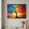 Boom - Kunst - Natuur - Zonsondergang Textielframe zwart klein -sfeer2
