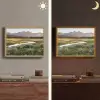 Berglandschap - Rivier - Bos Light Box met batterij (Wandlamp) middel -sfeer3
