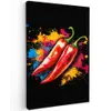 Peper - Graffiti - Verf - Abstract - Modern - Kleurrijk Tuinposter op houten frame 2 cm dik klein -3d
