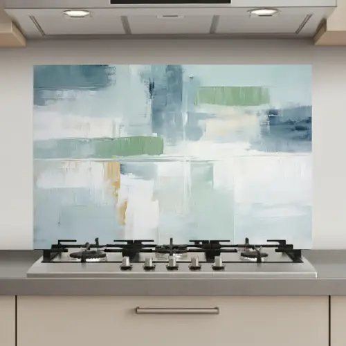Verf - Moderne kunst - Abstract - Grijs keuken achterwand spatscherm klein -3d_website