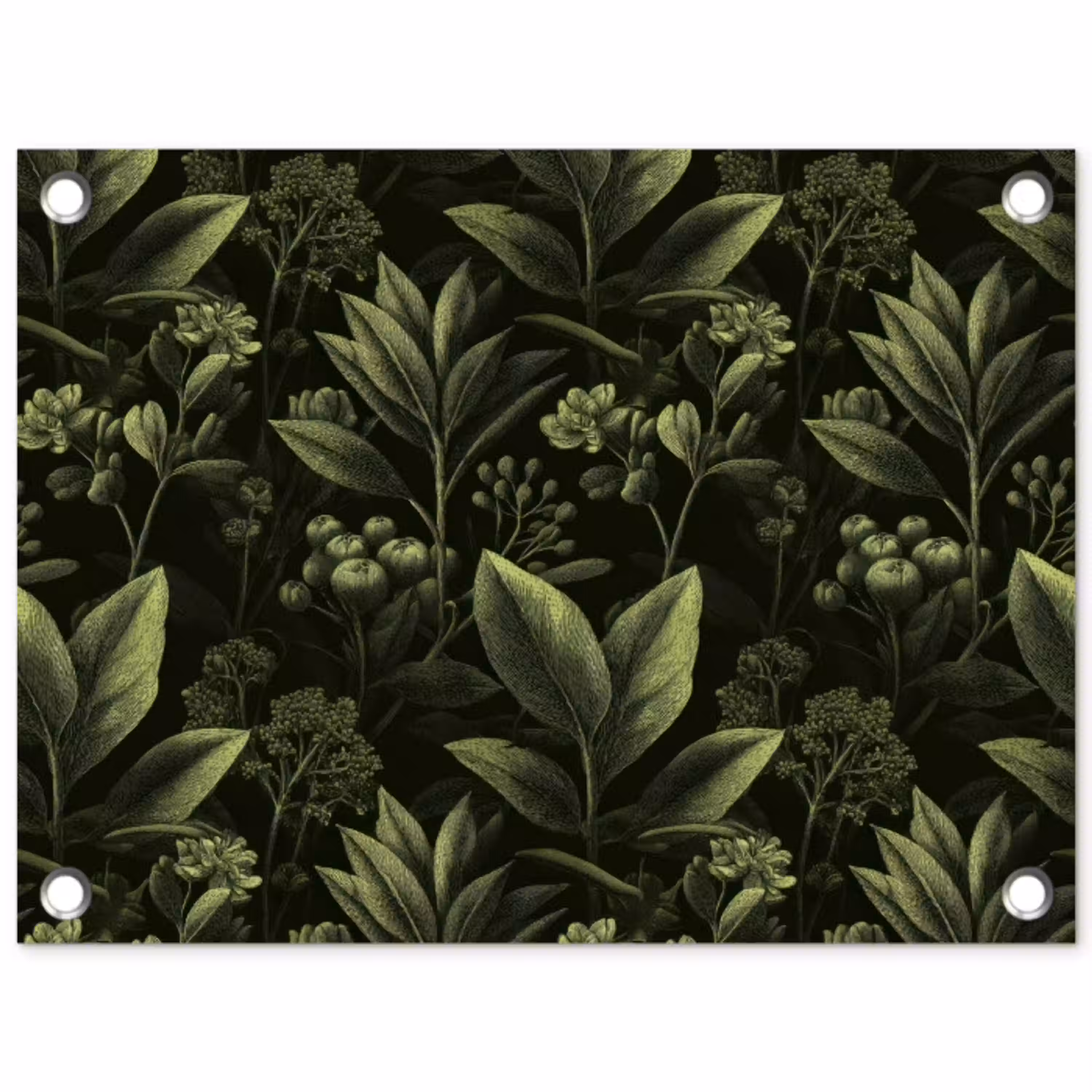Klassiek - Donker - Botanisch - Planten tuinposter los doek klein 239 -3d