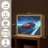 Rode raceauto - Blauw - Futuristisch Light Box met batterij (Wandlamp kind) middel -USP_websiteoverzichtNL