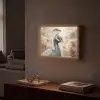 Pauw - Vogels - Bloemen - Boom - Botanisch Light Box met batterij (Wandlamp) middel -sfeer1